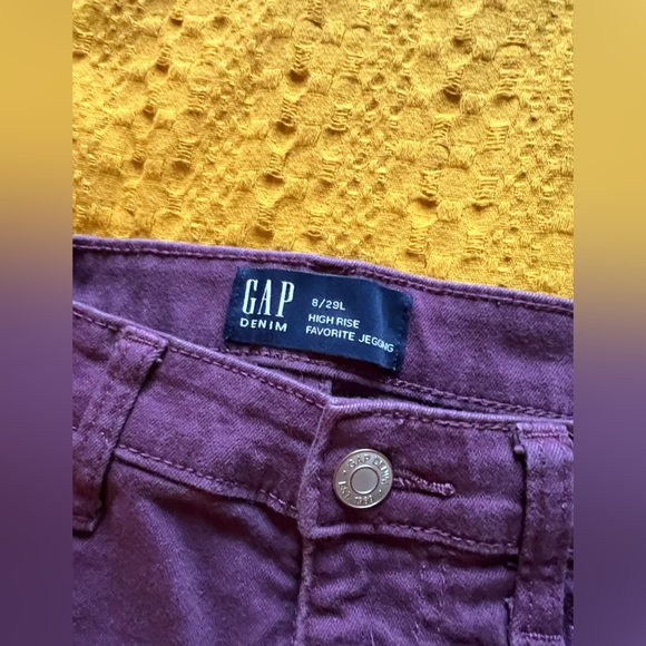 Gap Denim Plum High Rise Universal Leggings sz 29L - Picture 2 of 7